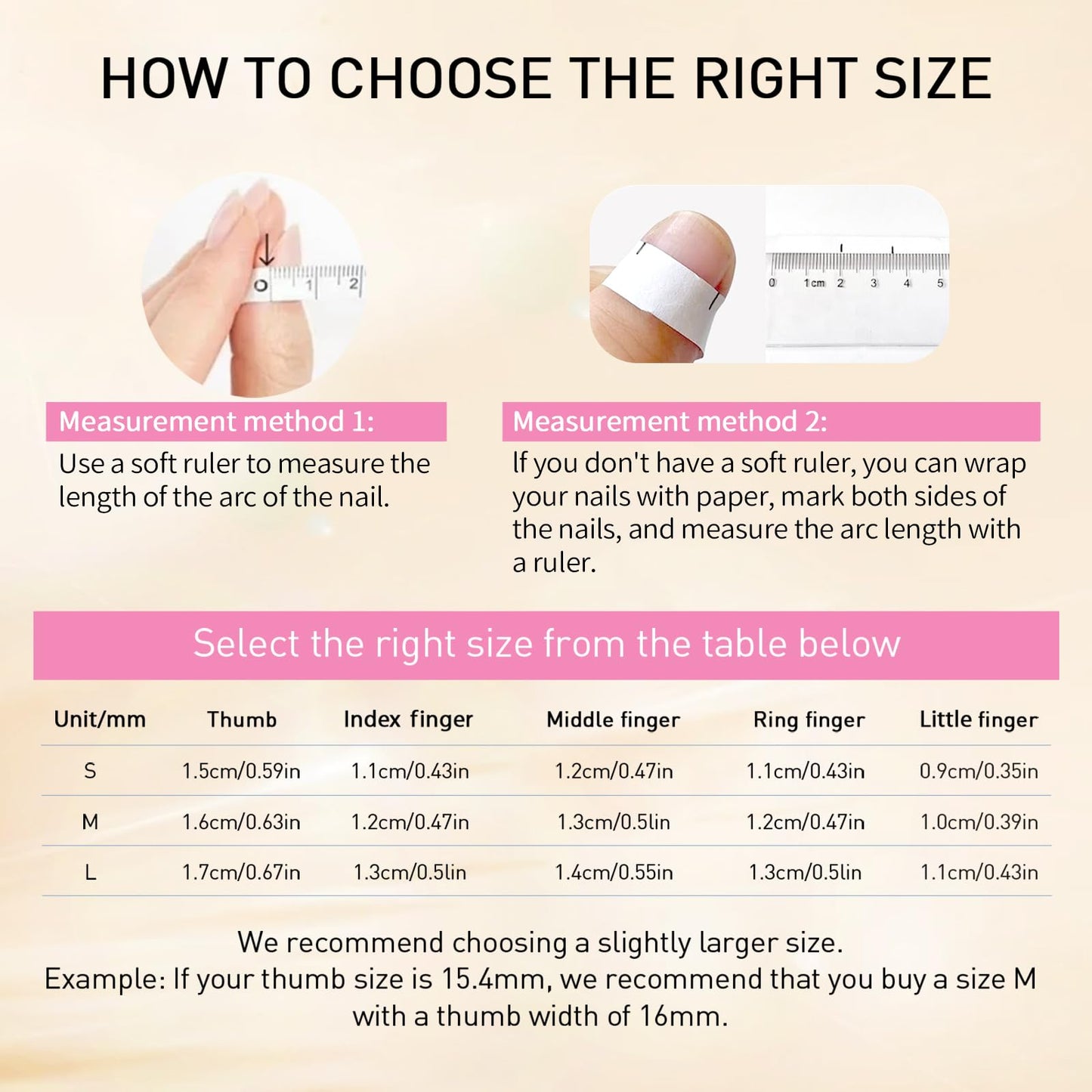 Yacey Handmade Press on Nails Short Almond, Reusable False Nails Press Ons, Shell Texture French Tip Thick Acrylic Fake Nails, 3D Artificial Bling Glossy Glue on Nails for Women Girls (10 Pcs, M)