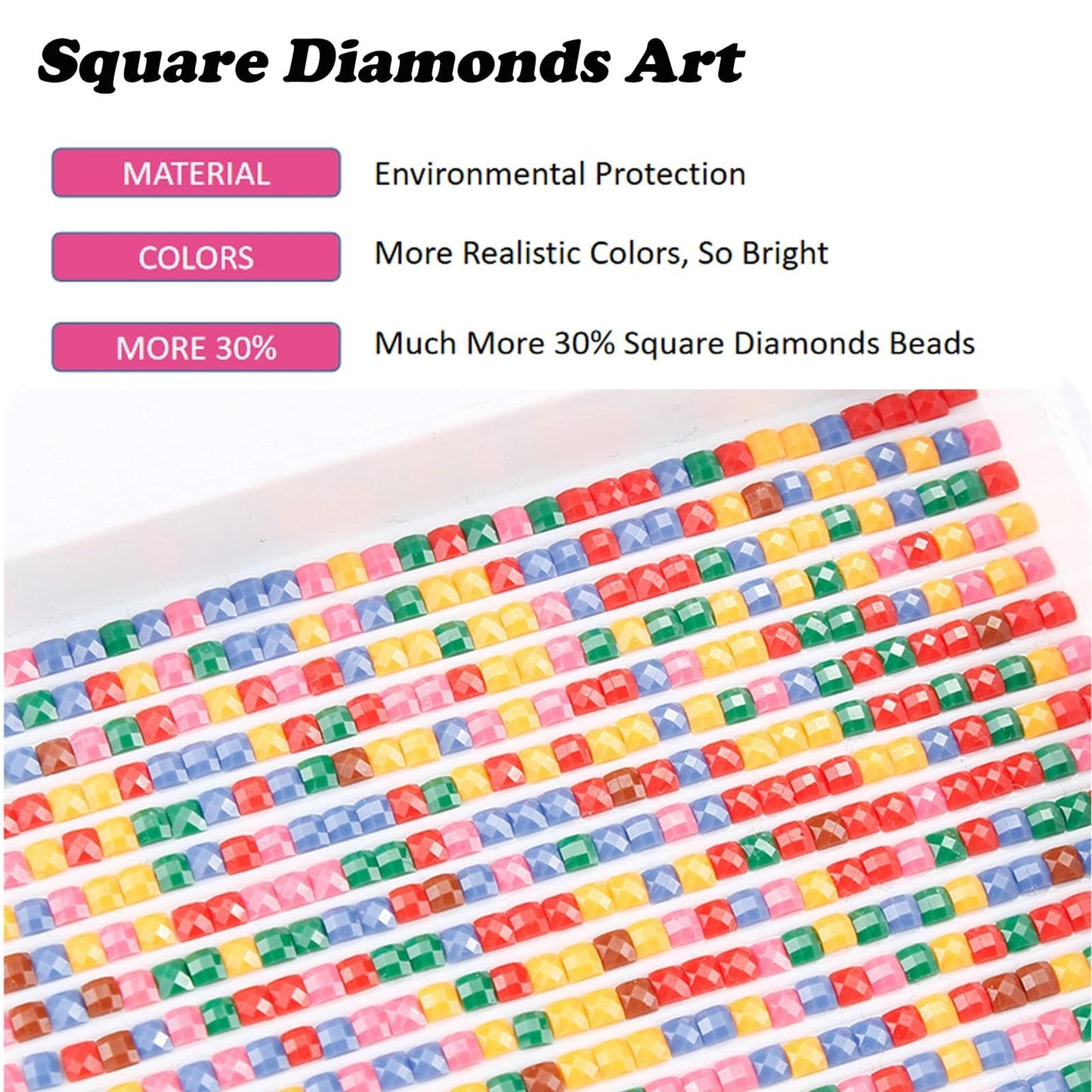 YALKIN Square 5D Diamond Painting Kits for Adults, Large Saying Diamond Art Kits Full Drill Diamond Painting Kit for Adult Beginners, DIY Crystal Picture Art for Home Wall Decor 30x90CM/12x35in