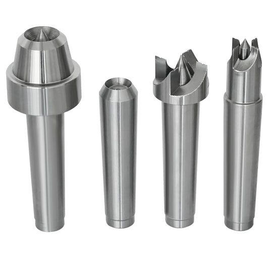 MT2 Wood Lathe Live and Drive Center Set, 4pcs Drive Spur Cup Kit Arbor Woodworking Woodturning Lathe.