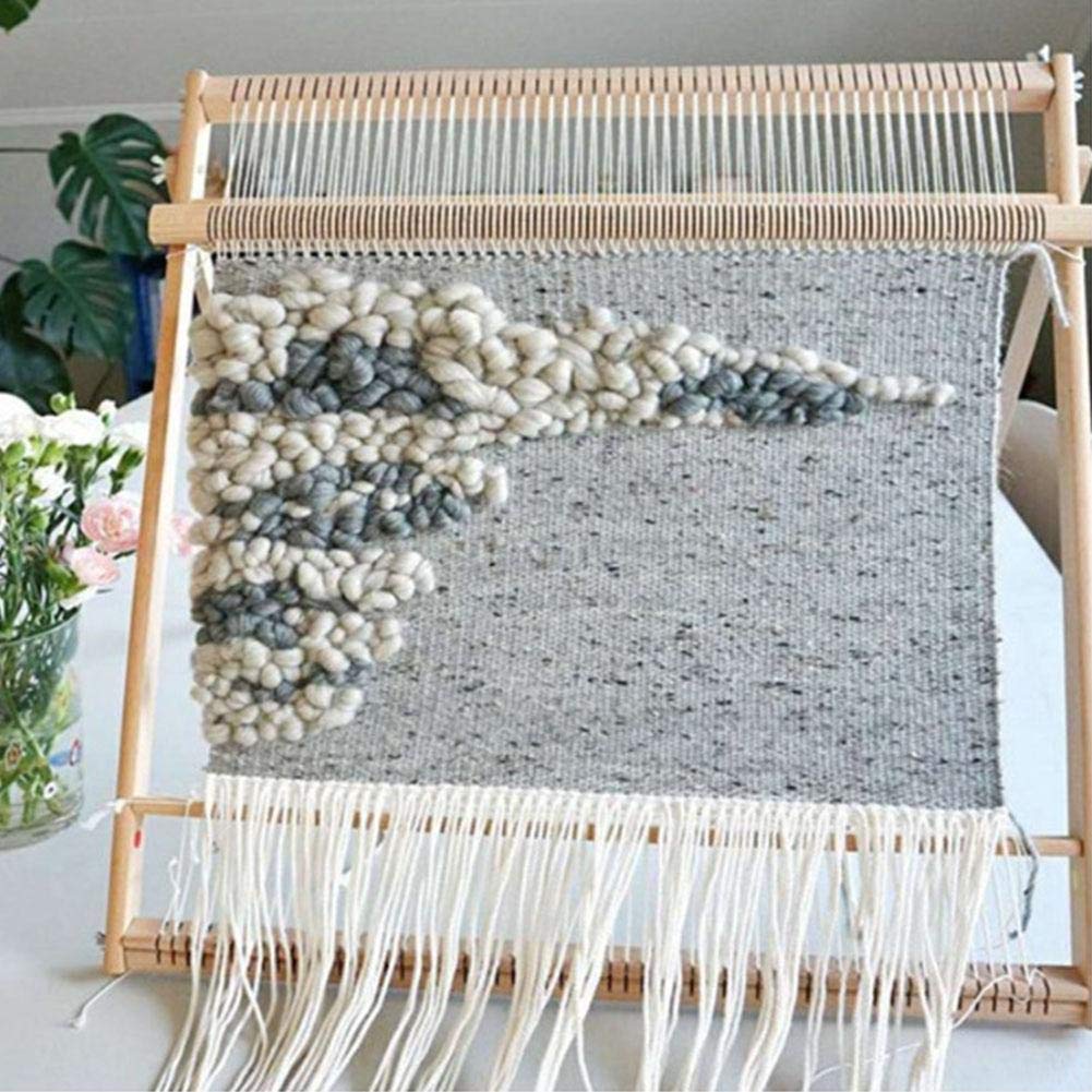 BHDD Weaving Loom,Adjustable DIY BHDD Hand Weaving Machine Hand Knitting Loom Tapestry Hand-Knitted Machine DIY Woven Set with Stand,Extra-Large Frame for Beginner(35 inchex34.6 inchex1.2 inche)