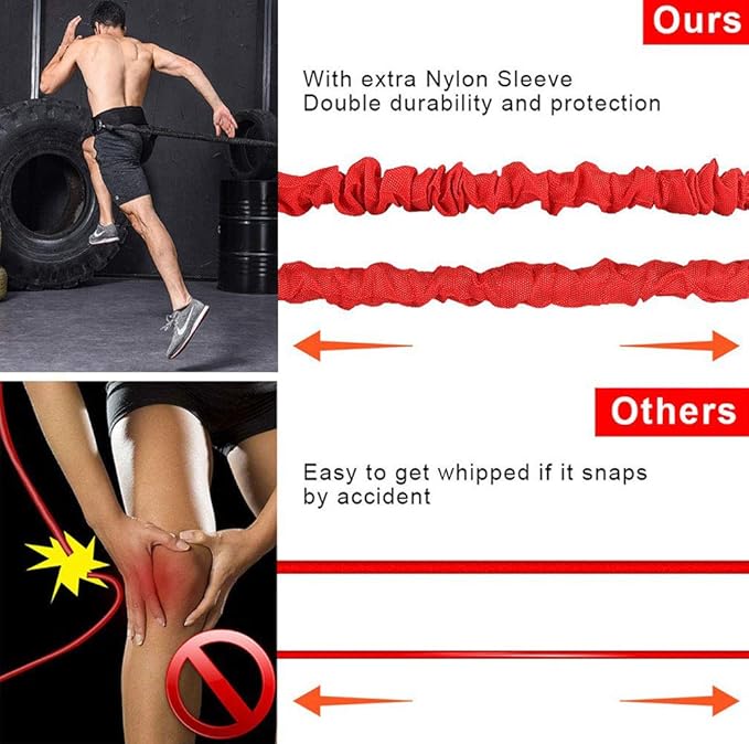 YNXing Dynamic Resistance Trainer Acceleration Speed Elastic Cord for Resistance Training to Improve Strength, Power, and Agility