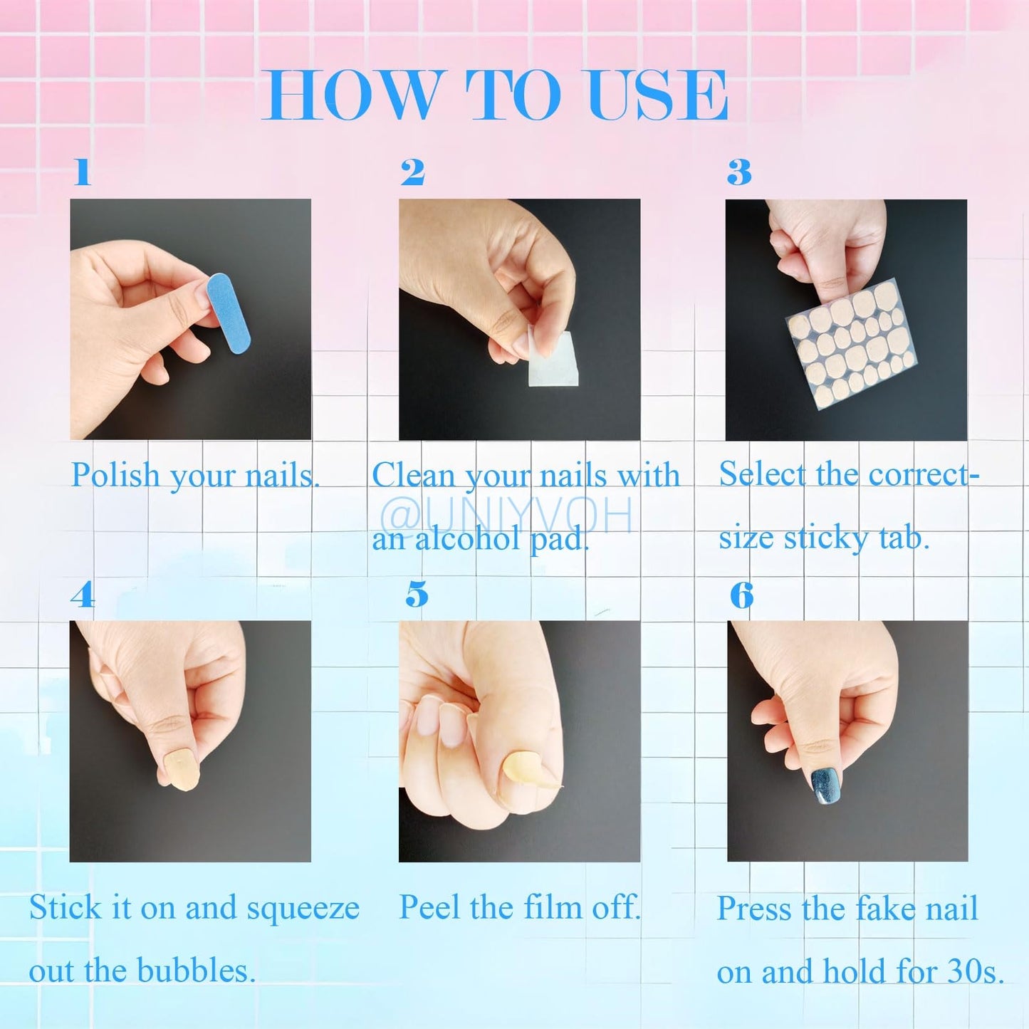 Short Square Press on Nails 3D Flower False Nails with Designs, Glitter Fake Nails Handmade Reusable Manicure Kit (Ginger#Small)