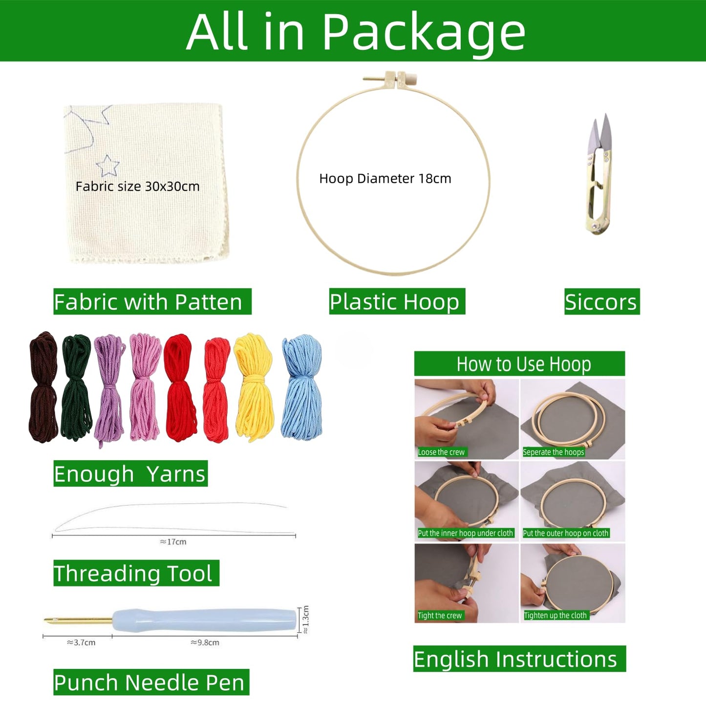 DIY Punch Needle Kits for Beginners Cute Cartoon Sloth with Christmas with Hoop Embroidery Punch Needle Starter Craft Set Easy for Adults and Children Festival Gift and Decoration 20x20cm-3