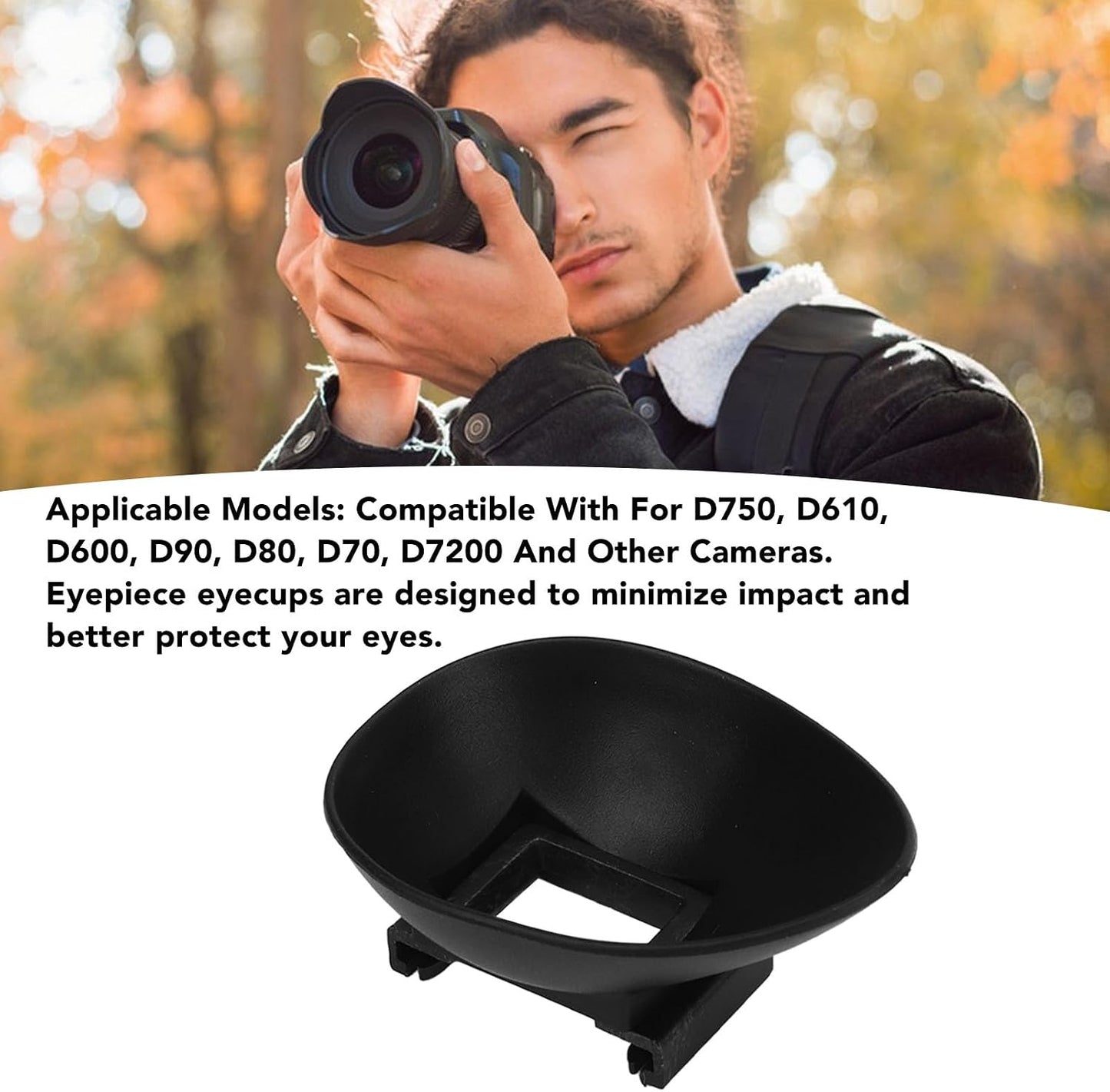 D750 D610 D600 D90 D80 D70 D7200 Camera Eyecup Eyeshade Rubber ABS Shock Proof Light Viewfinder Eyepiece Cover