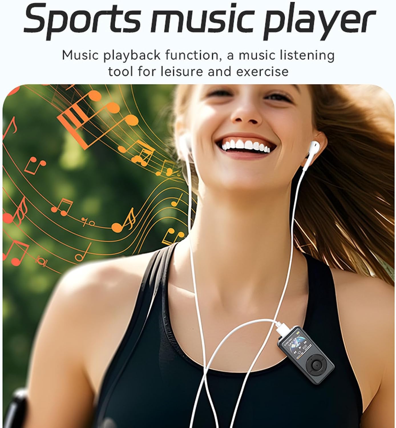 XUMIUZIY MP3 1536Kbps 5 (32GB) Player, Music Player Digital Audio Player with Noise Reduction HD Lossless Recording