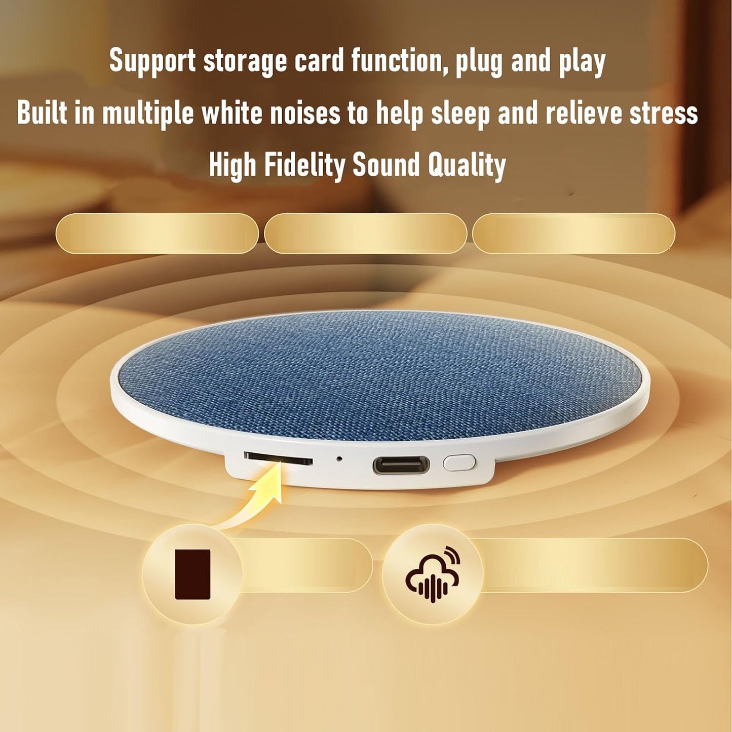 LICAEVEY 3 (Bluetooth5.4, 96 11mm 120 Pillow Speakers for Sleeping, Mode Small Memory Card, White Noise), x Ultra Thin