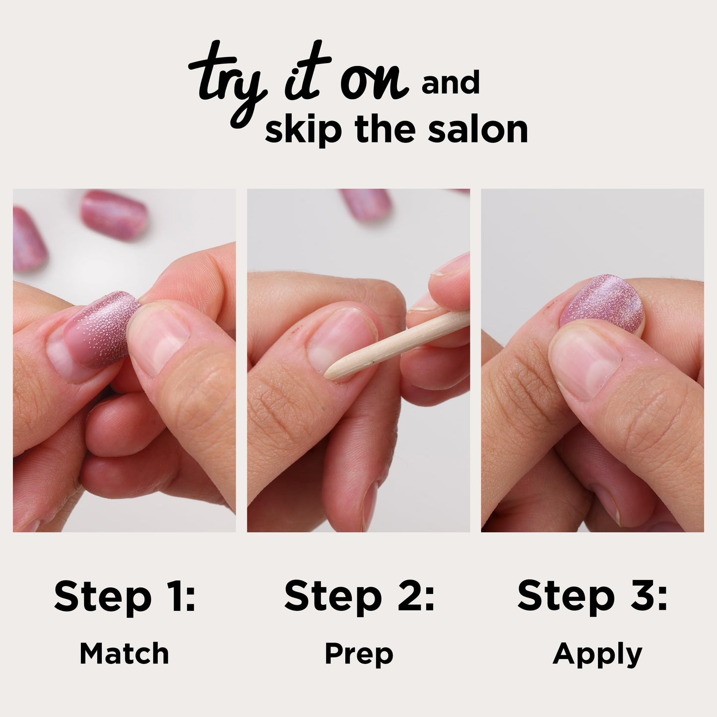 Sally Hansen Salon Effects Perfect Press-On Nails | Sq-oval Shape | Easy to Apply, Non-Damaging | 30 Nails, Nail Glue, Adhesive Tabs, File | Lunar Eclipse