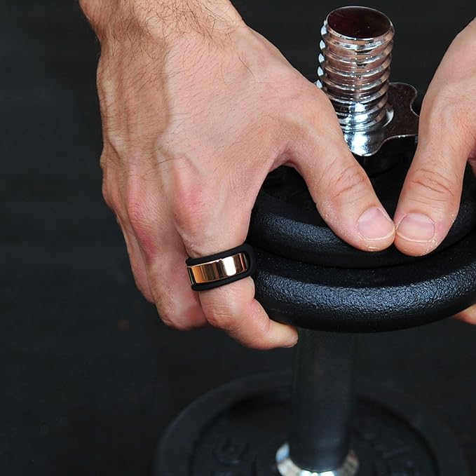 Rinfit Smart Ring Protector - Silicone Ring Enhancer for Active Lifestyle and Gym - StyleFit U.S. Design Patent - Black, Size 10
