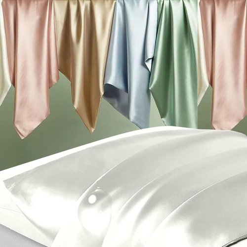 Mulberry Silk Pillowcase Set by Skiennix - Anti-Acne & Hair Care | King Size, Ivory, 2 Pack