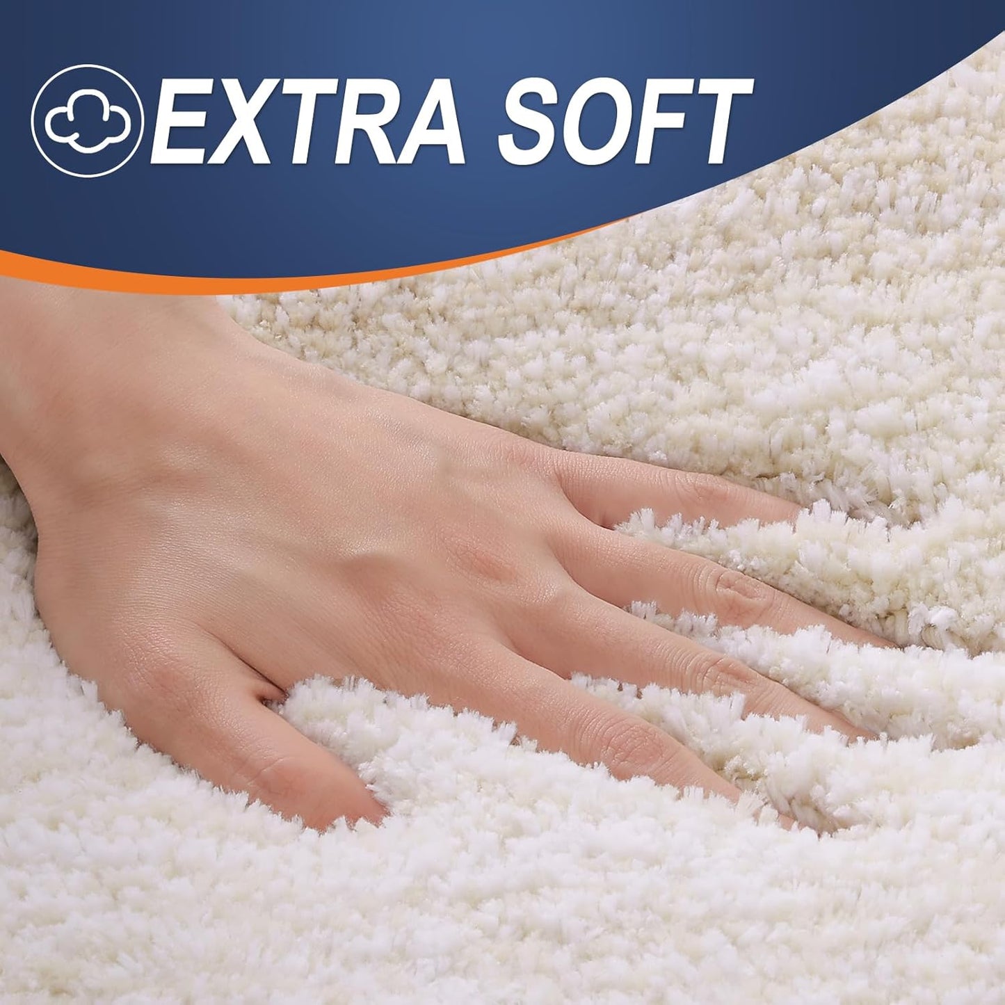 OLANLY Bathroom Runner Rug - Extra Soft Microfiber Mat | Quick-Dry, Washable, 47x20, Light Beige