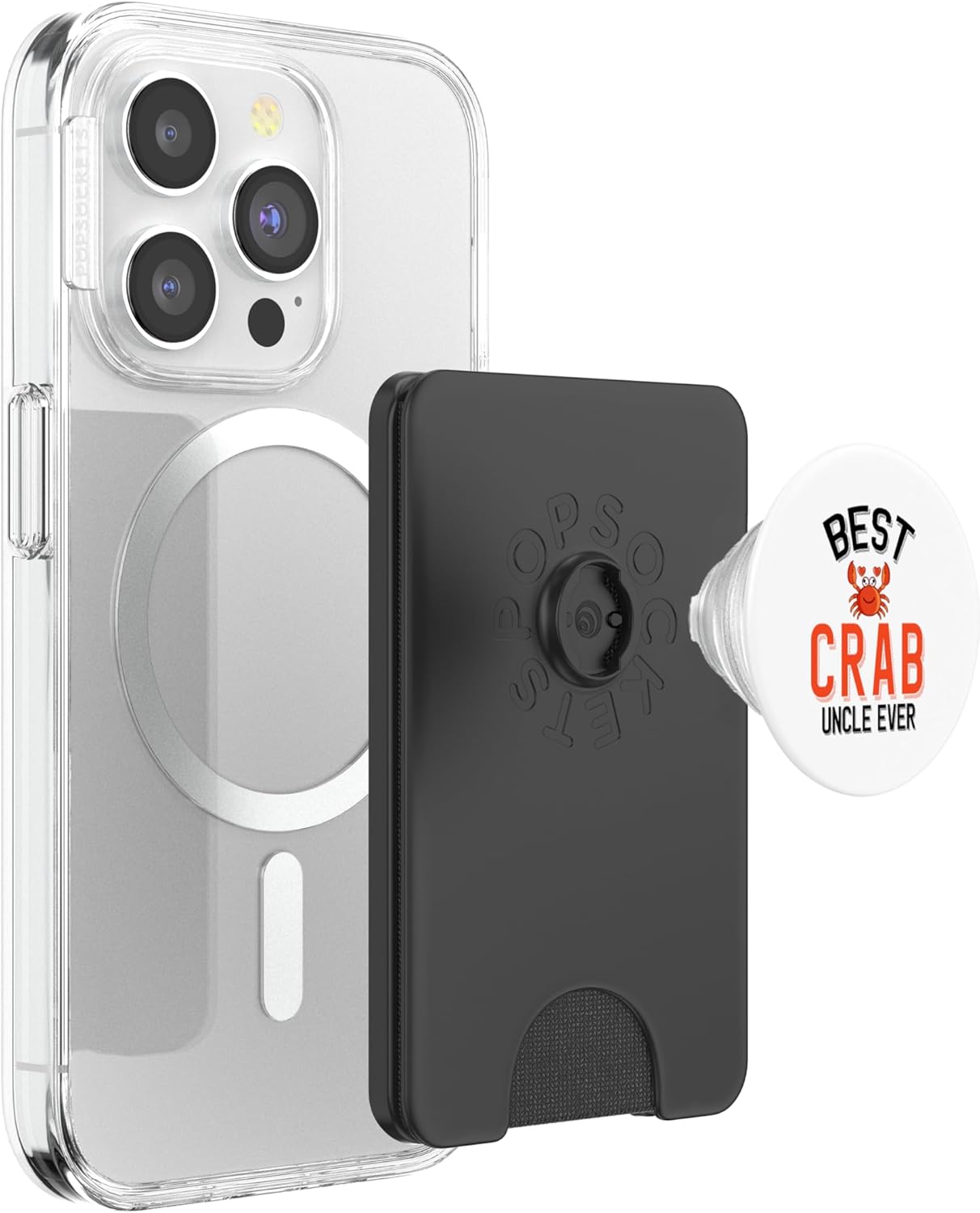 Cute Crab Family Apparel Best Crab Uncle Ever Cute Crab Lover PopSockets PopWallet for MagSafe
