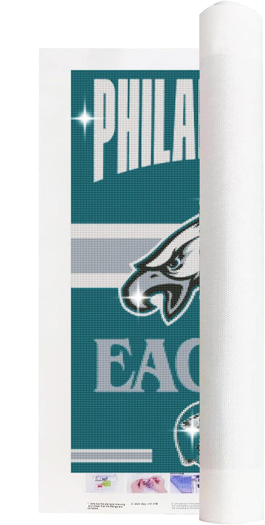 DIY Diamond Art Painting Football Kit for Adults, 5D 12x16 Inch Full Round Drill, Sports Wall Decor for Home