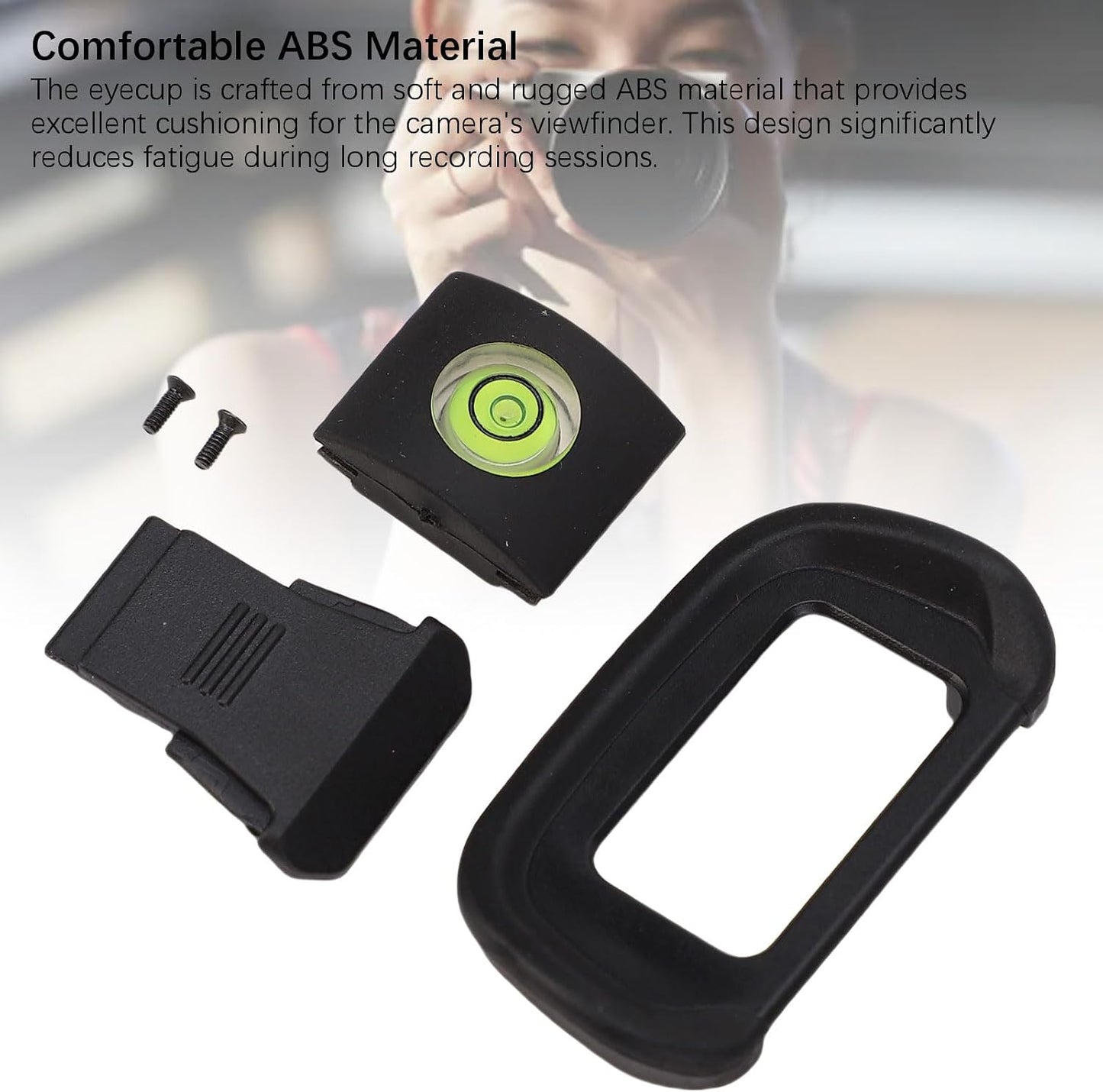 Eminchu Set R10, 3 1 Set Camera Eyecup Level and Hot Shoe Cover Fit for in Camera Viewfinder Eyecup Bubble Level Hot