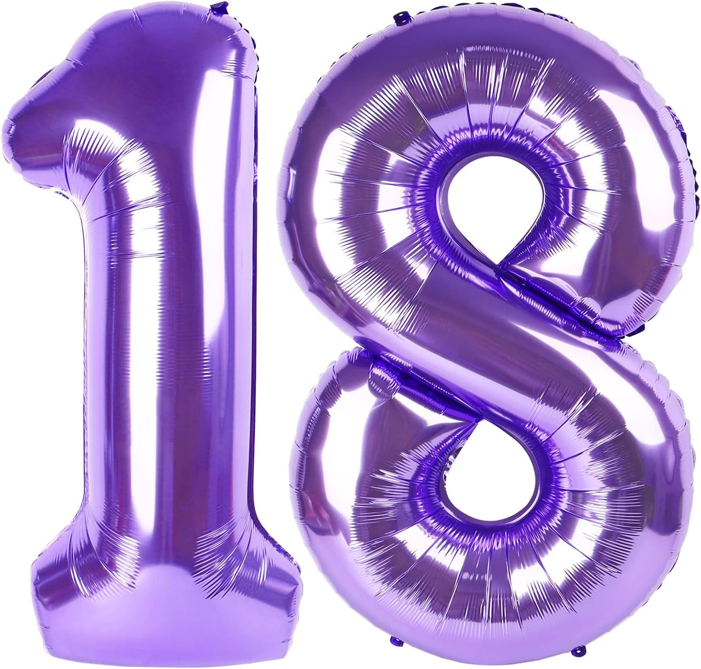 Purple Number 18 Balloon - 40 Inch 18th Birthday Decoration for Girls & Boys Party Supplies