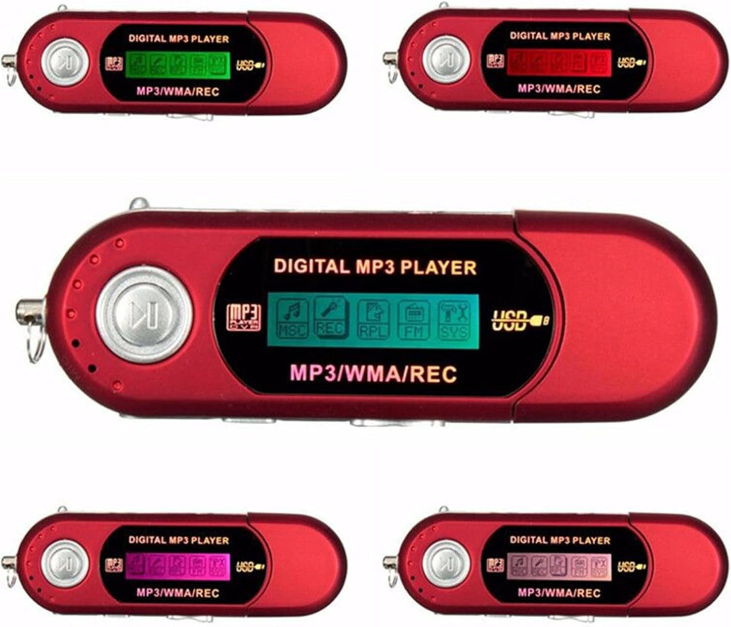 Shurhome MP3 Slimly Compactly Player USB Charging or Battery Power Supply Music Player Supports Multiple Music Format
