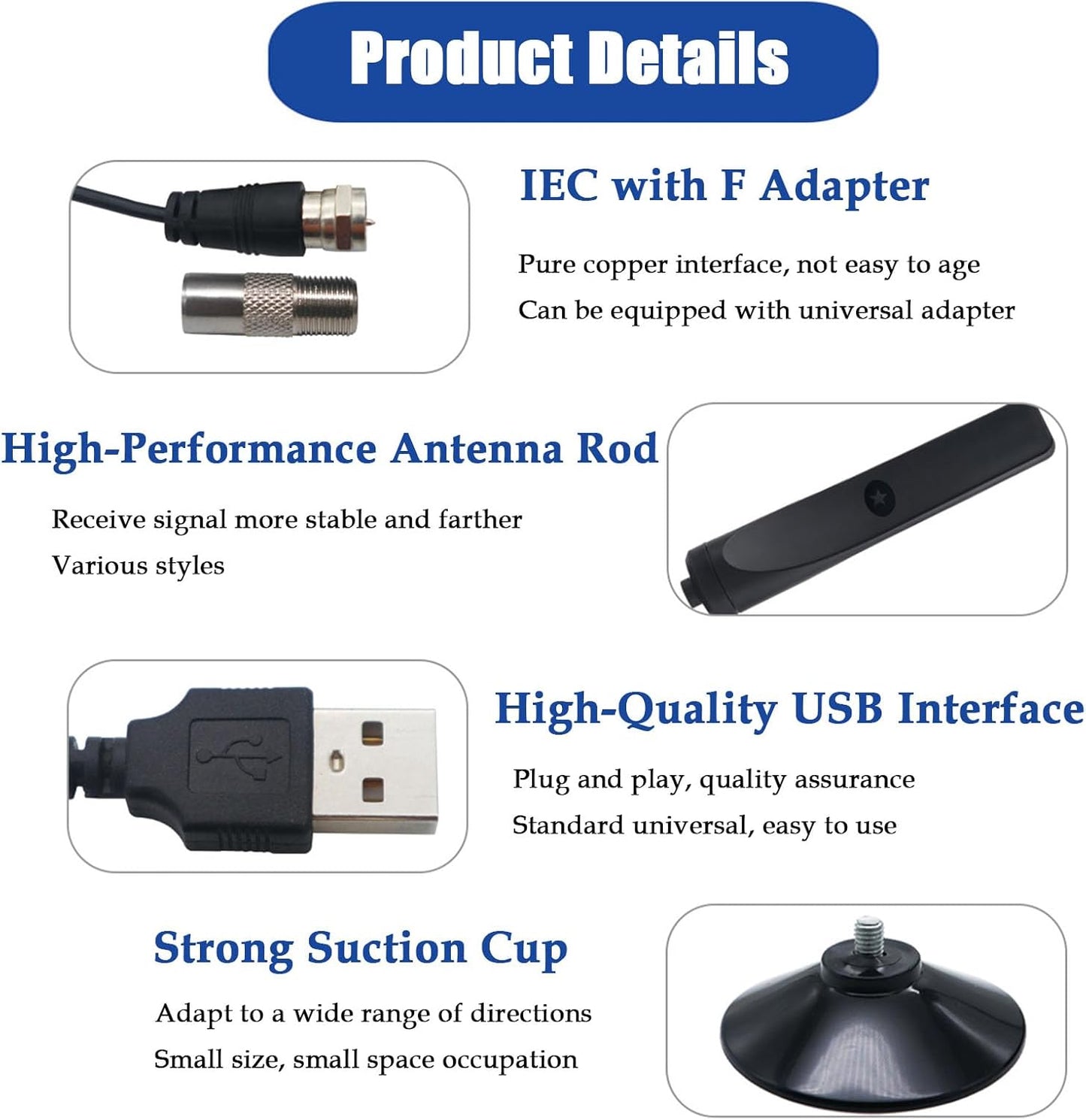 Generic 4K,1080P (1Pc) TV Antenna, HD Digital Antenna/Signal Booster with Crisp HDTV Display Remote, Indoor Wave Beam