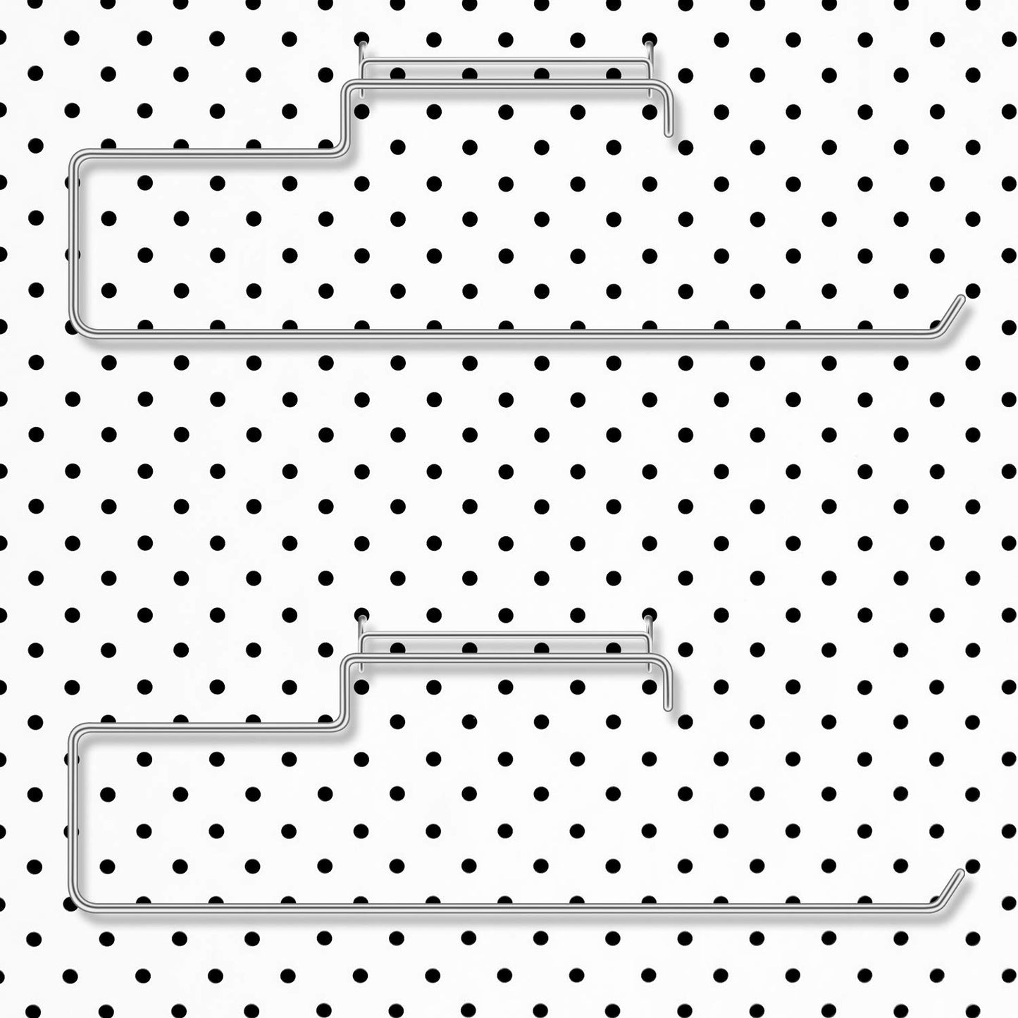 Blulu 4 Packs Pegboard Paper Towel Holder Stainless Steel Pegboard Hooks Organization Accessory for Workshop, Garage, Kitchen, Laundry Room, Bathroom(Silver)