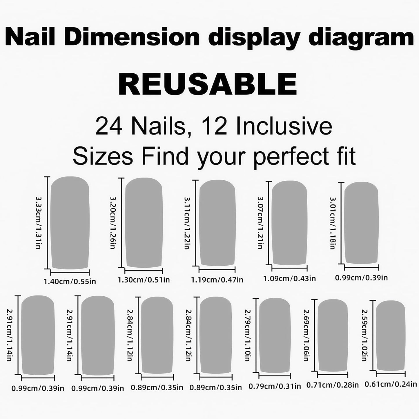 SEENEEY Almond Press On Nails Medium French Tip False Nails White Artificial Nails Floral Stick On Nails 24pcs