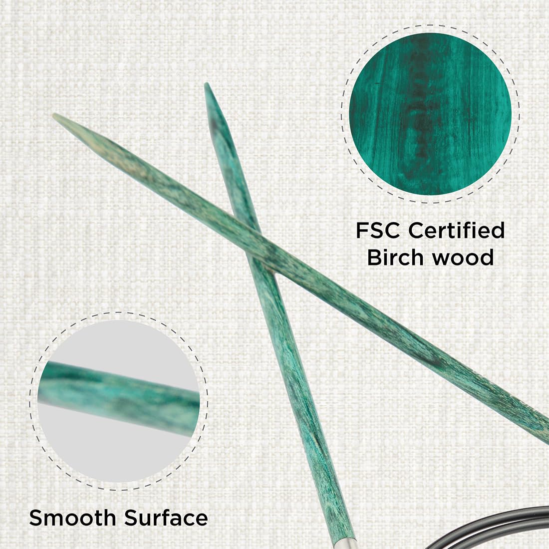KnitPro Dreamz Fixed Circular Needles 24" (60cm) | US Size 4 (3.5mm)