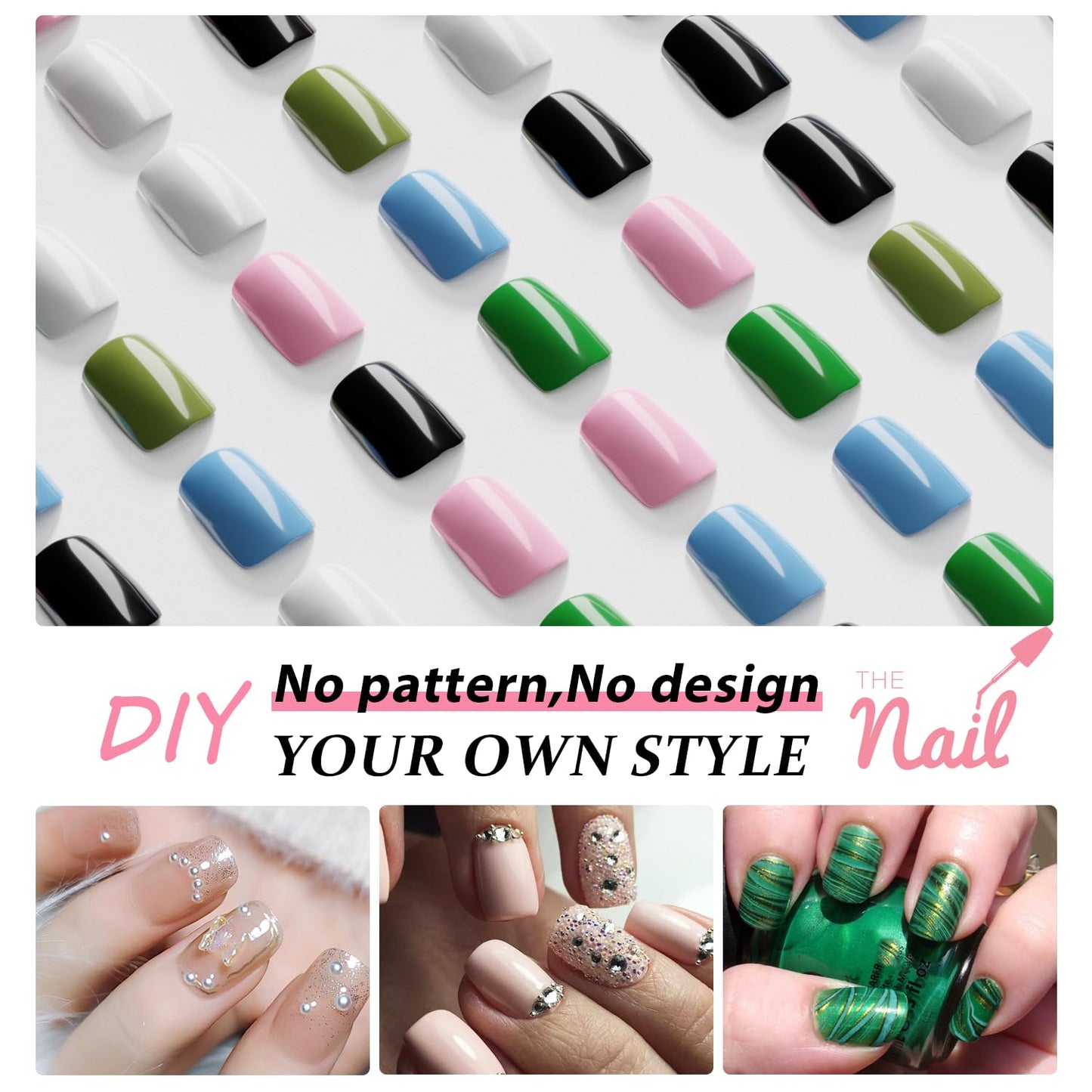 Ombre Press on Nails Short Square, Short Fake Nails Glue on Gradient Purple Black Nails Press ons, Salon-Quality, Dark Soft Gel Glue on Stick on Nail for Women 30 Pcs 15 Sizes