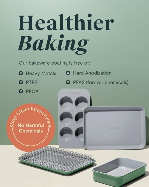 Caraway Nonstick Baking Pan - 9” x 6.5” Deep Ceramic Casserole Dish - Non-Toxic, Aluminized Steel - Navy