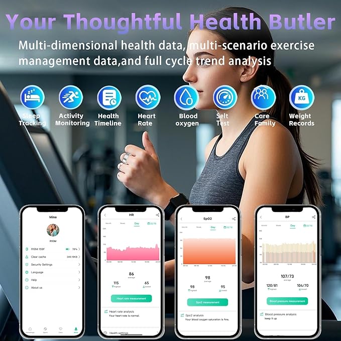 Smart Ring for Women ??Fitness Tracker Ring with Heart Rate, SpO2, Blood Pressure, Sleep Monitoring, Step & Calorie Counter, No Subscription Fee, iOS & Android Compatible (Silver, 13)