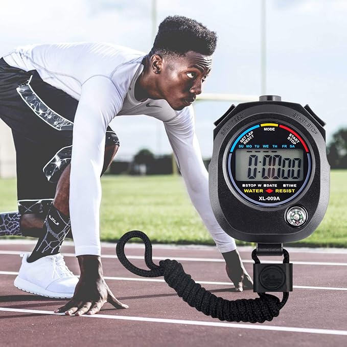 KingL Digital Stopwatch Timer - Interval Timer with Large Display (Stopwatch*5)