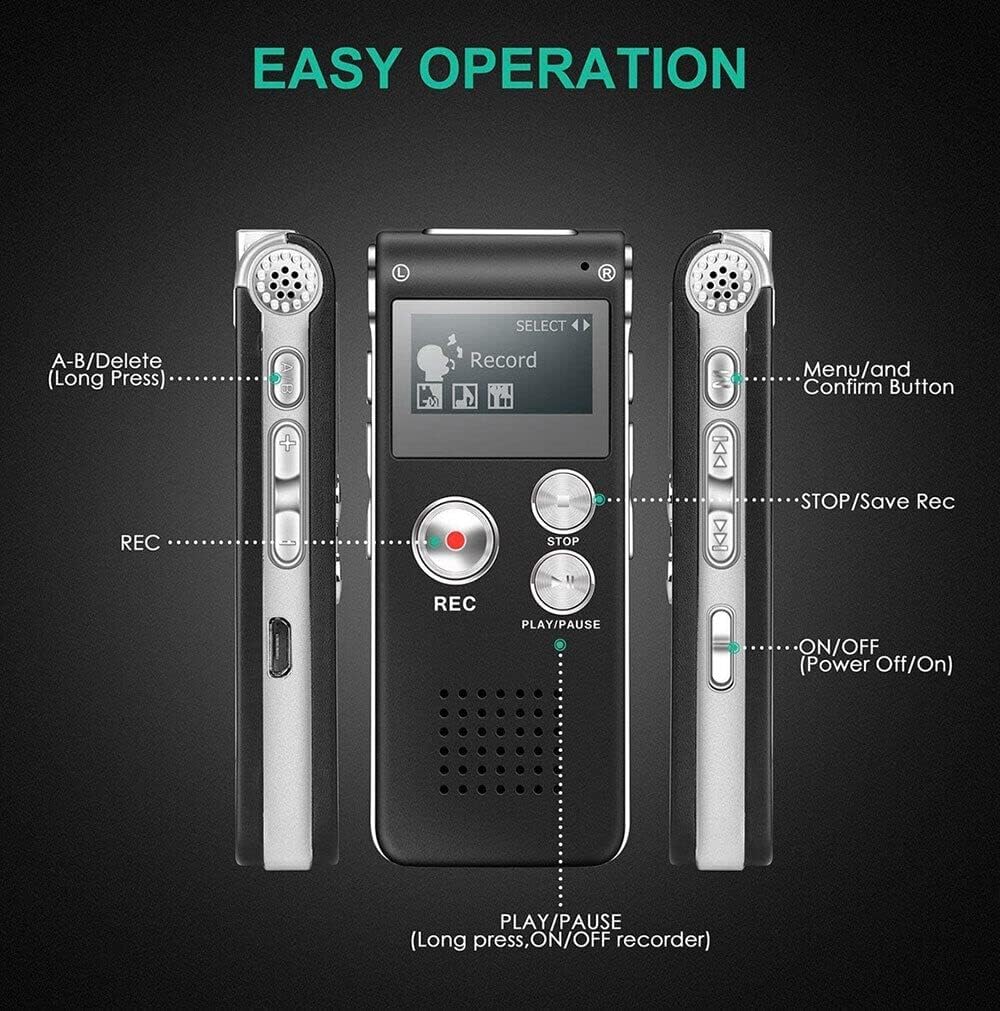 TEAMWILL 8GB Paranormal Ghost Hunting Equipment Digital EVP Voice Activated Recorder USB US (Wine Red)