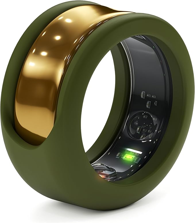 Rinfit Smart Ring Protector - Silicone Ring Enhancer for Active Lifestyle and Gym - StyleFit U.S. Design Patent - Green, Size 6