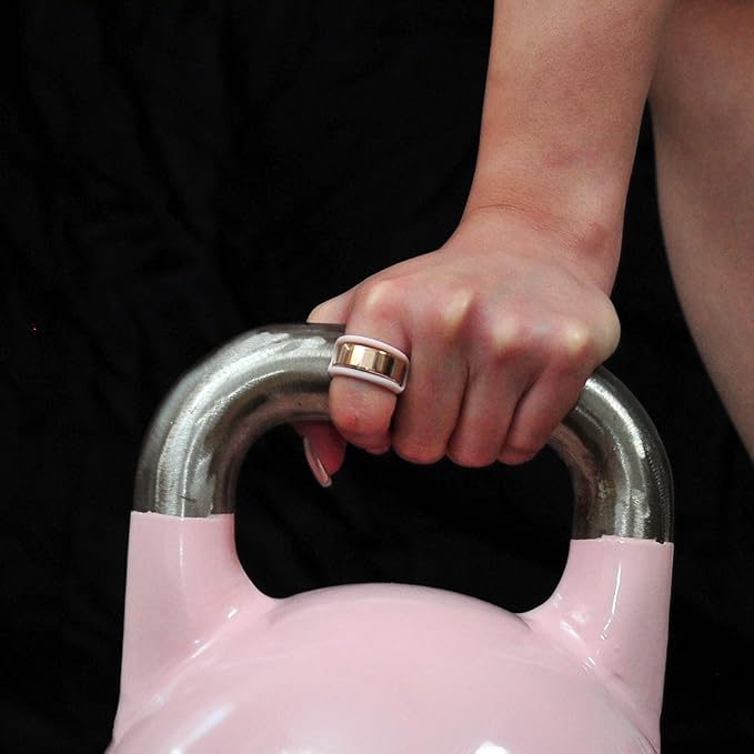 Rinfit Smart Ring Protector - Silicone Ring Enhancer for Active Lifestyle and Gym - StyleFit U.S. Design Patent - Pink, Size 6