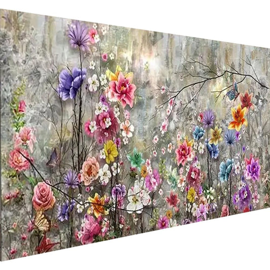 COHAYISY Large Diamond Painting Kits for Adults - DIY 5D Flowers Diamond Art Kits for Adults, Full Drill Flowers Diamond Art Painting, Gem Art Kits for Home Wall Decor 27.5 X 15.7inch