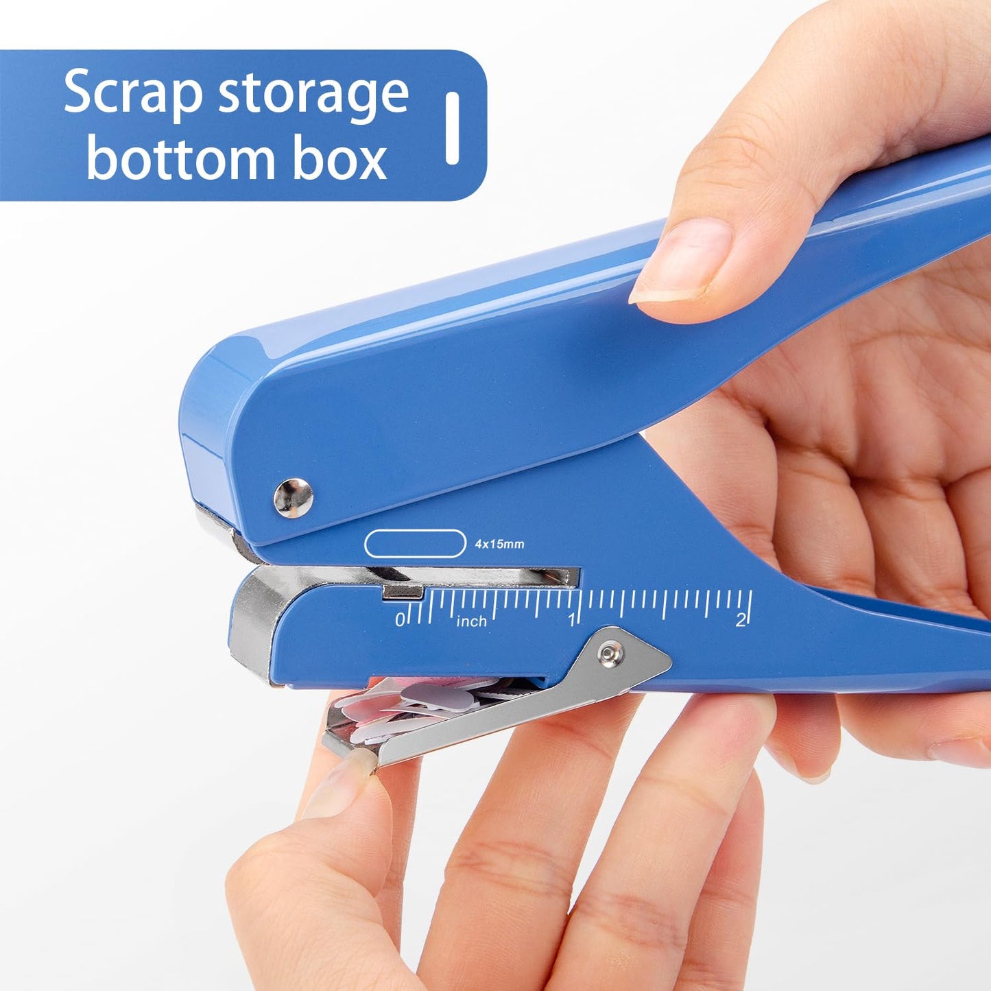 Imlike Handheld Badge Slot Hole Punch: Slot Puncher for PVC ID Card, Business Card, Name Tag and Luggage Tag, 19/32" x 5/32" Hole, All Metal Construction