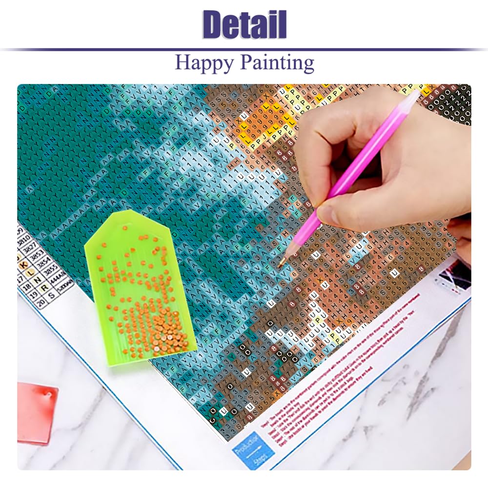 6 Pack Diamond Art Kits for Adults,Beach Diamond Painting Kits for Adults Beginner,Seascape 5D DIY Round Full Drill Gem Crystal Art,Adults Paint by Diamonds Dots for Home Wall Decor 12x16 inch
