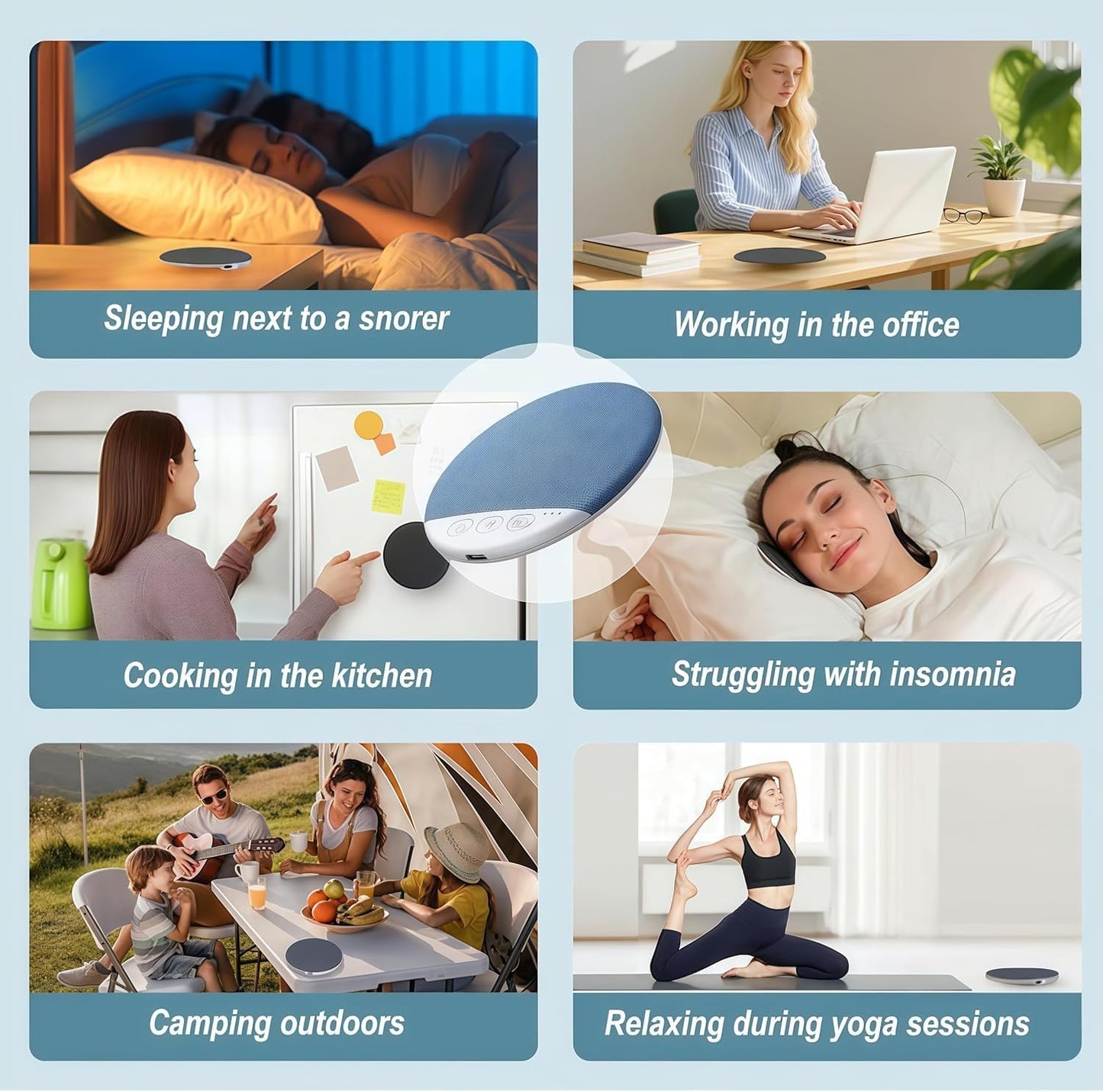 Doetcelor 2026 New Sleep Pillow Speaker, Bluetooth Pillow Speaker with White Noise Timer Wireless Sleep Aid with Stereo