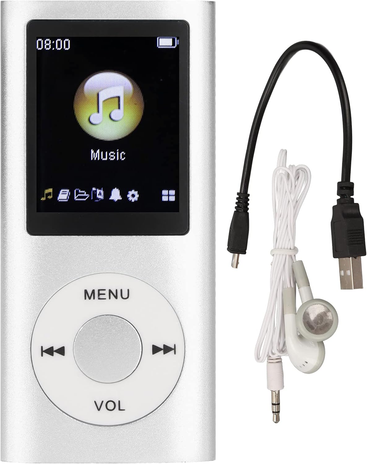 YUEHISY MP3 64GB 8 MP3, Player, with Memory Capacity, Hour Battery Life Portable Music Player, Supports WMA, FLAC, APE