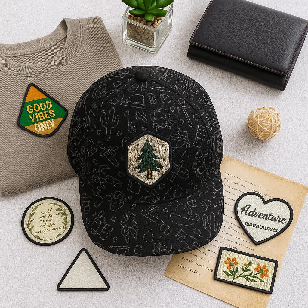 60 PCS Iron-On Sublimation Blank Patches – Mixed Shapes Polyester Fabric Patches for Hats, Backpacks, Clothes, DIY Crafts