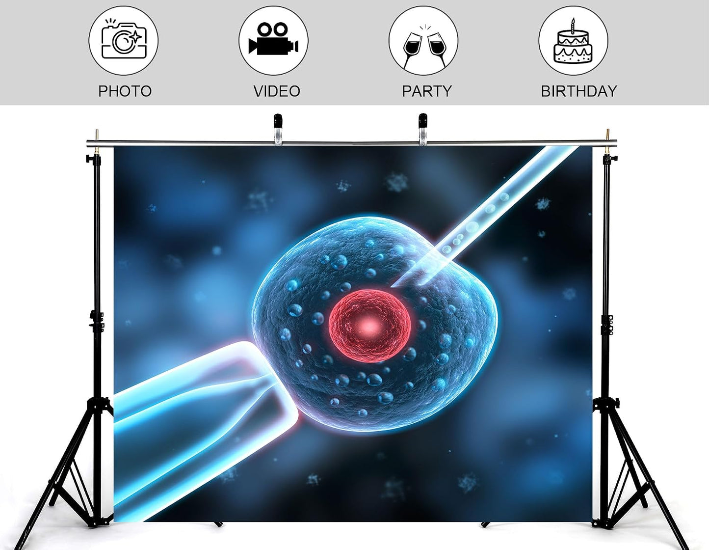 KeyWork 7x7ft IVF Procedure Backdrop Medical Science Photography Background for Fertility Seminar Reproductive Health
