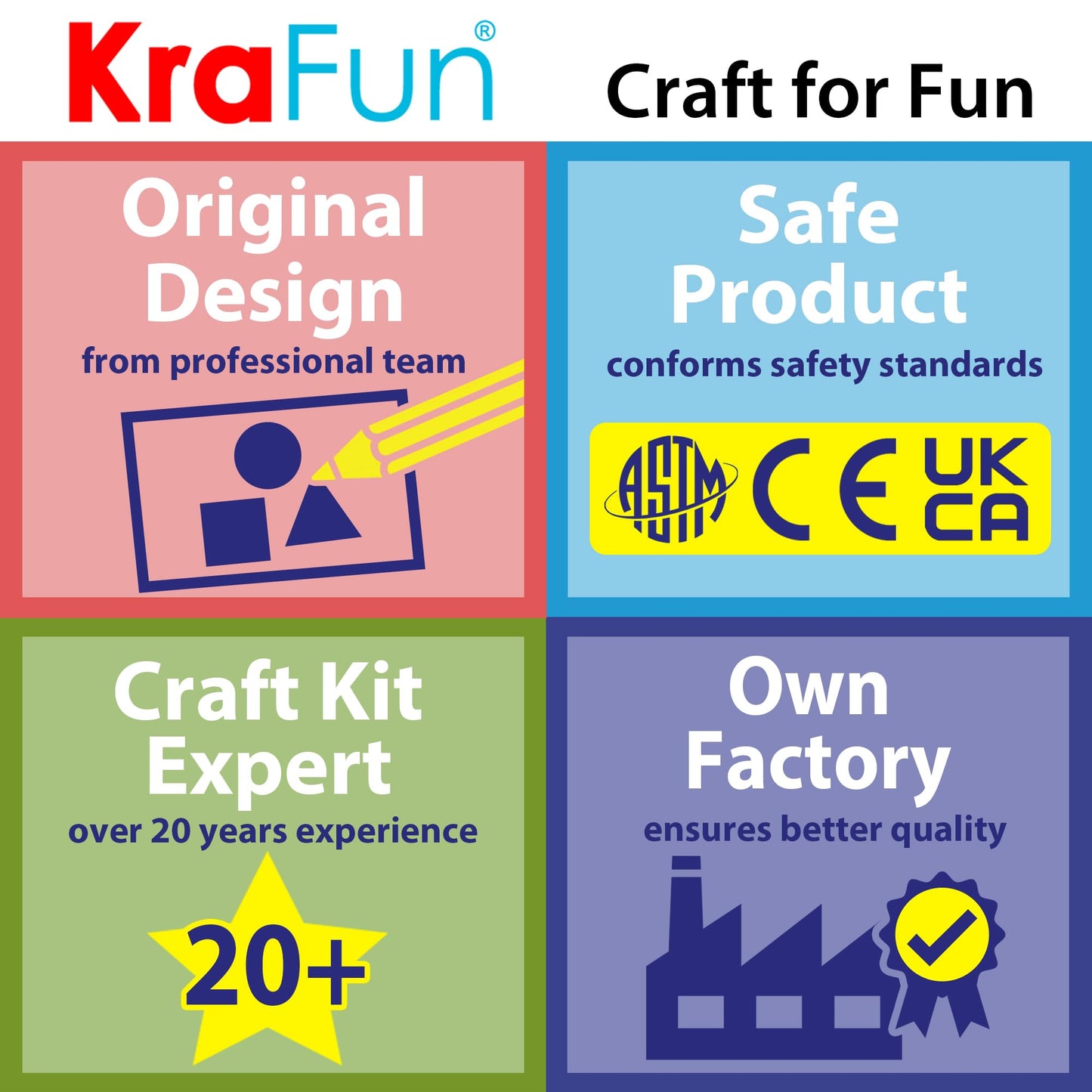 KRAFUN My First Sewing Kit for Beginner Kids Arts & Crafts, 7 Easy DIY Projects of Stuffed Animal Dolls and Plush Pillow Craft, Instructions & Felt, Gift for Girls, Boys, Learn to Sew, Embroidery