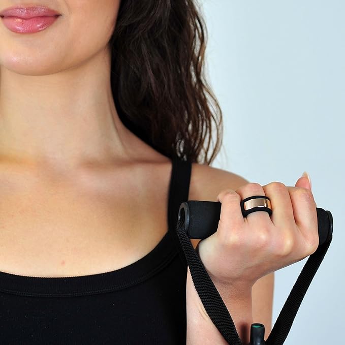 Rinfit Smart Ring Protector - Silicone Ring Enhancer for Active Lifestyle and Gym - StyleFit U.S. Design Patent - Black, Size 9