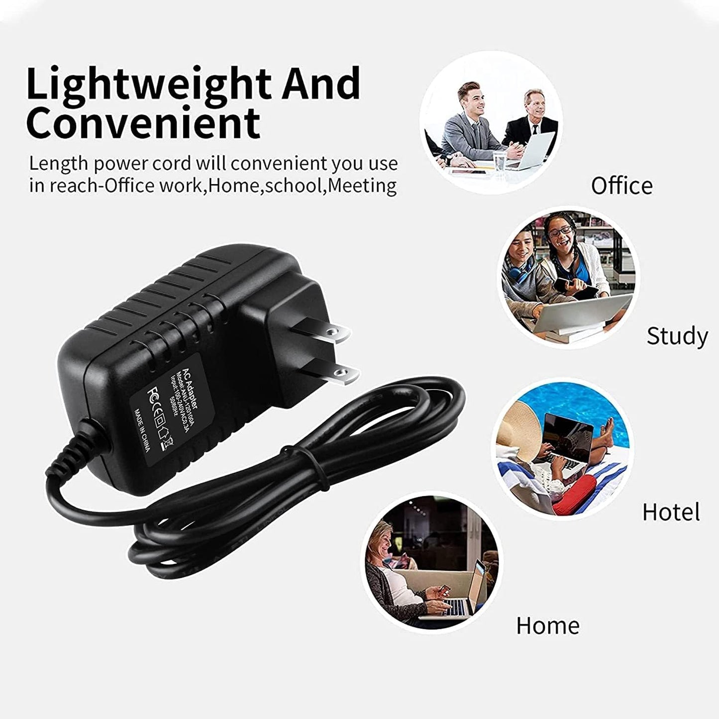 Xzrucst 12V AC Adapter Compatible with Necktek Shiatsu Neck and Back Massager Replacement Power Supply