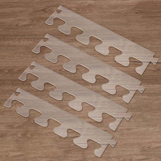 INFUNLY 4pcs Dovetail Stitch Router Template 3.54"×15.75" Acrylic Router Template Pitch Dovetail Template Router Tray Clear Cutting Board Stencils Angled Curvy Stencils Guide Tools for Woodworking