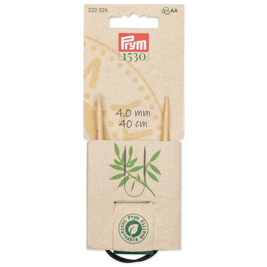 Prym 16" Circular Knitting Needles, Bamboo, US 6 (4mm)