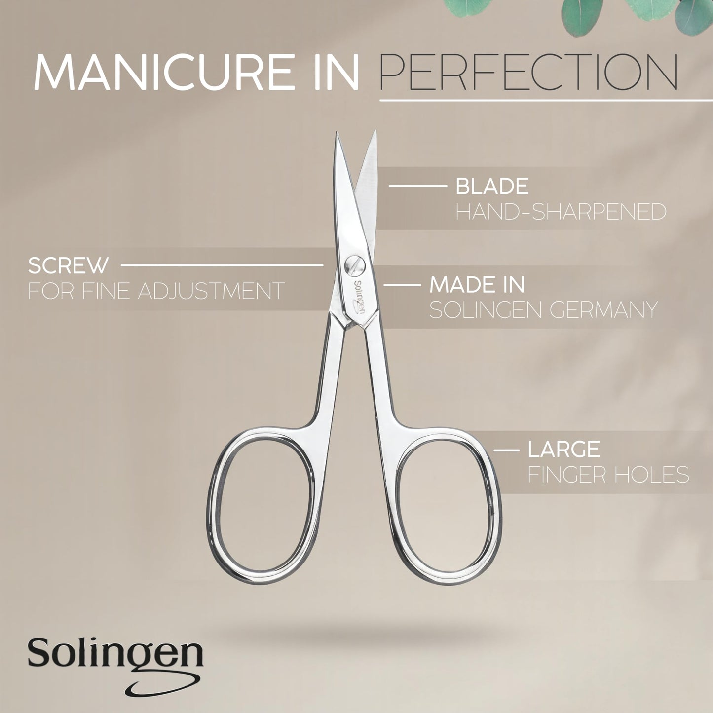 Manicure Set Solingen Made in Germany - 7 Piece Exclusive Finger & Toe Nail Clippers Kit for Women and Men in Vegan Leather Case, Color Jeans