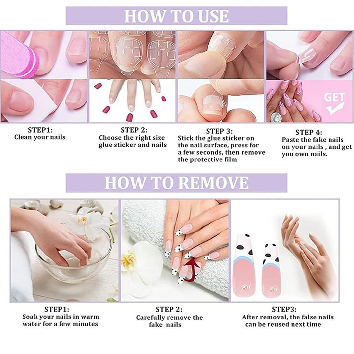 30Pcs French Tip Press on Nails Medium Almond Fake Nails with Gold Beads Rose Designs Flower False Nails Stick-on Nails French Almond Nail Tips Handmade Press on Artificial Manicure for Women Decor