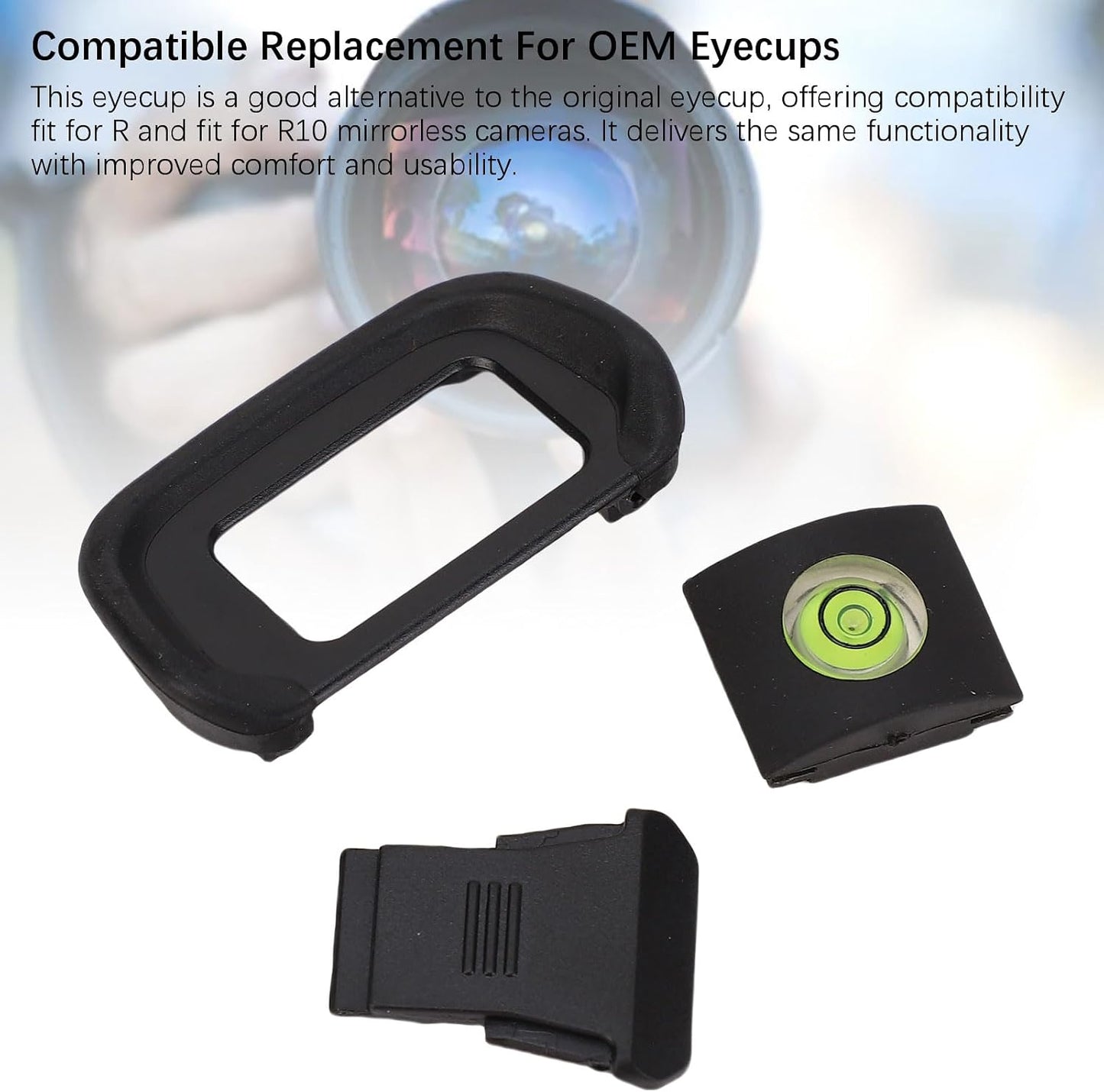 Set R10 3 1 Yunseity Camera Eyecup Level and Hot Shoe Cover Fit for in Camera Viewfinder Eyecup Bubble Level Hot Shoe