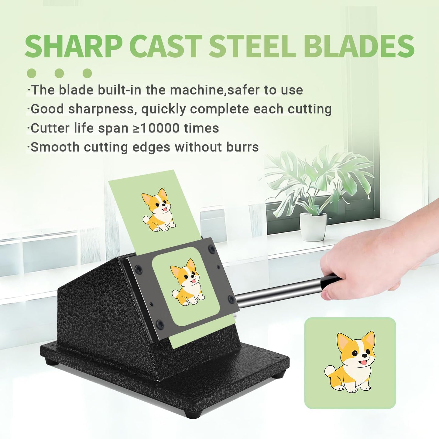2'' x 2'' Fridge Magnet Paper Cutter, Photo Magnet Maker Cutter Machine, Die Cutter Machine, 2.402 "/61mm Cutting Size, Square Pape Punch for 2”*2”Magnets Badge Making (Square Size 61MM)