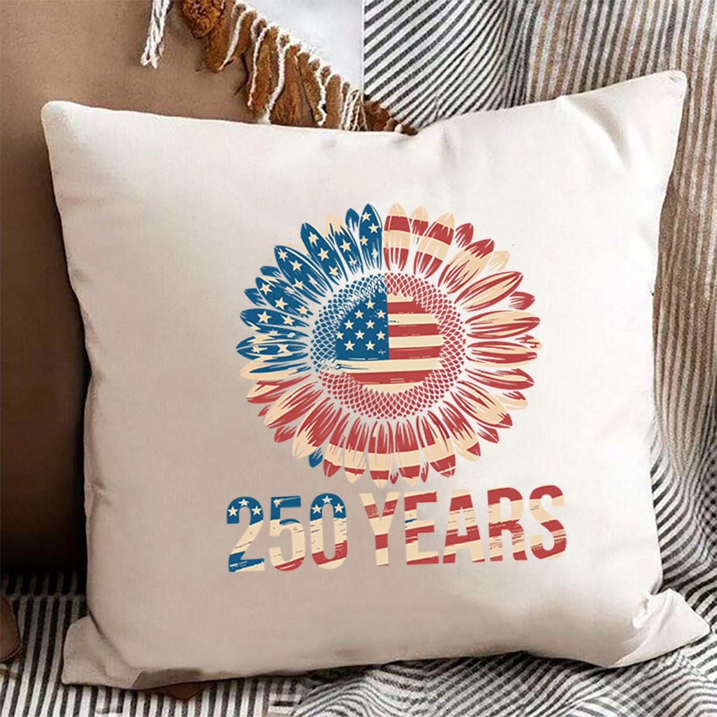 6 Sheets 250th Anniversary USA Iron on Patches Heat Transfer Independence Day Flower and USA Flag Designs 4th of July DTF Transfers Vinyl Stickers Supplies for T-Shirts Bags Clothes DIY Craft Decor