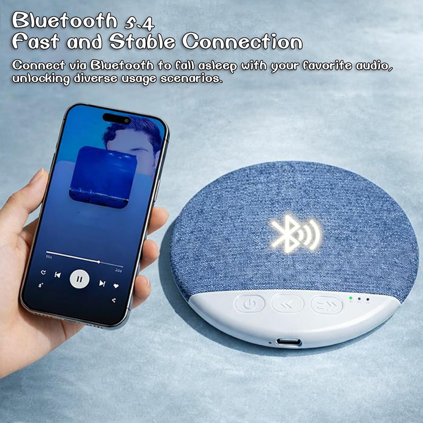 Generic Bluetooth Pillow Speaker for Sleeping, Ultra-Thin Bluetooth Pillow Speaker, Mini Portable Under Pillow Speaker