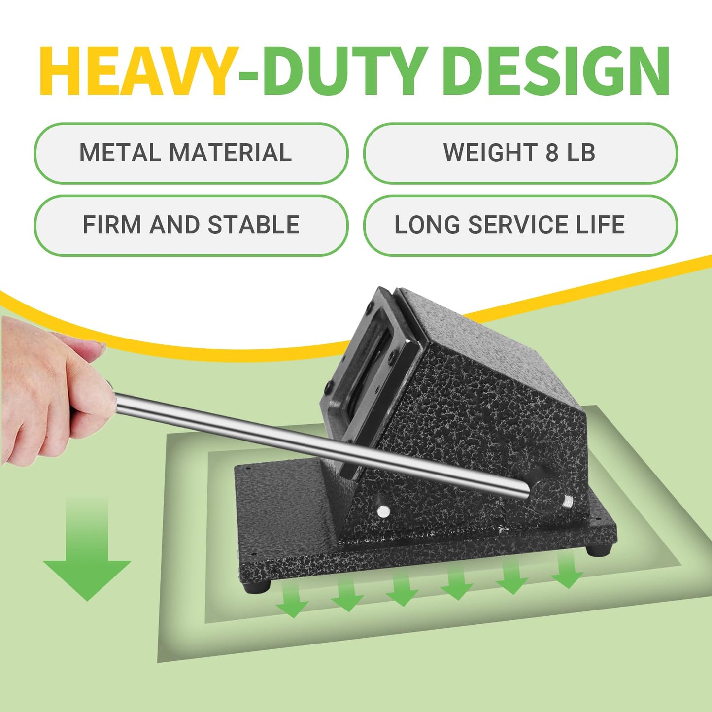 2'' x 2'' Fridge Magnet Paper Cutter, Photo Magnet Maker Cutter Machine, Die Cutter Machine, 2.402 "/61mm Cutting Size, Square Pape Punch for 2”*2”Magnets Badge Making (Square Size 61MM)