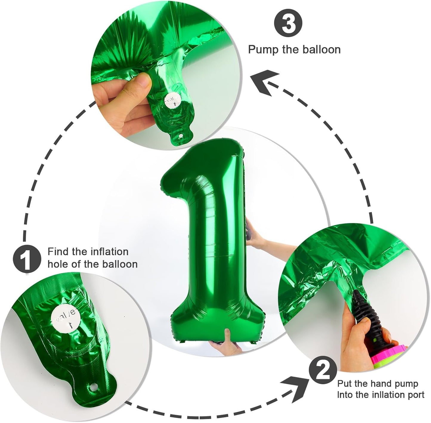 Number 7 Balloon - 40 Inch Dark Green Birthday Decoration for 7th, 17th, 27th, and 70th Celebrations